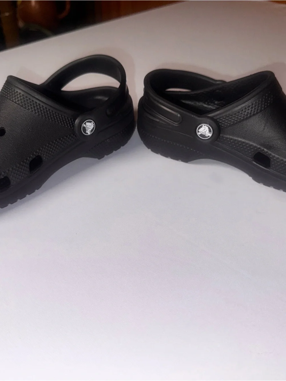 CROCS Black Vented Clog Slip-Ons